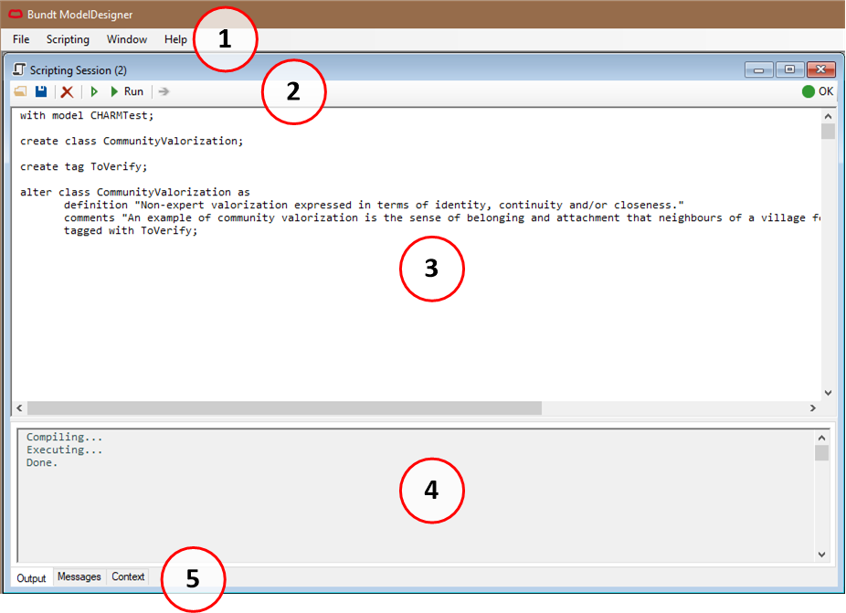 Scripting Session Window screenshot